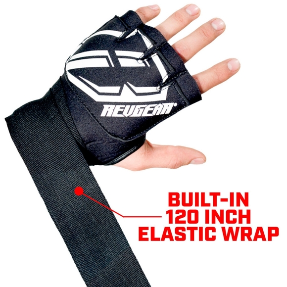 NEW Revgear Gel Hand Wraps with Wrist Wrap, black - Picture 3 of 6